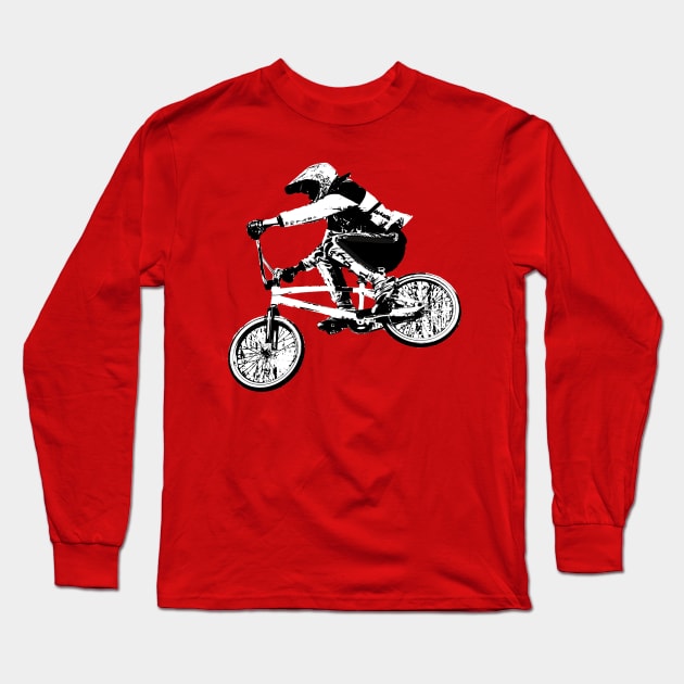 bmx Long Sleeve T-Shirt by rickylabellevie